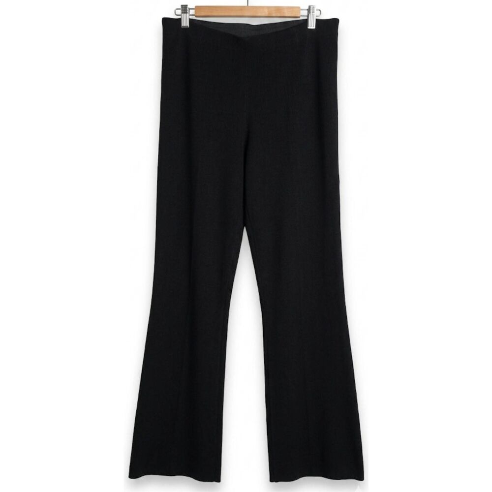 Cos Women Large wide leg hi rise pants stretch black lyocell strong full length - Picture 1 of 9